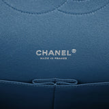 Chanel Maxi Classic Double Flap Bag Dark Blue Caviar Silver Hardware