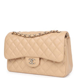 Chanel Jumbo Classic Double Flap Bag Light Beige Caviar Gold Hardware