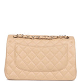 Chanel Jumbo Classic Double Flap Bag Light Beige Caviar Gold Hardware