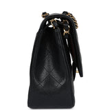 Chanel Jumbo Classic Double Flap Bag Black Caviar Gold Hardware