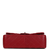 Chanel Jumbo Classic Double Flap Bag Red Caviar Silver Hardware
