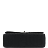 Chanel Jumbo Classic Double Flap Bag Black Caviar Silver Hardware
