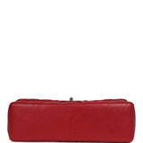 Chanel Jumbo Classic Double Flap Red Caviar Silver Hardware