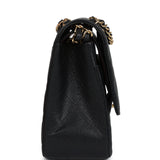 Chanel Jumbo Classic Double Flap Bag Black Caviar Gold Hardware