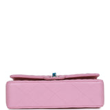 Chanel Medium Classic Double Flap Bag Dark Pink Caviar Light Gold Hardware