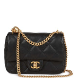Chanel Sweetheart Crush Mini Rectangular Flap Bag Black Caviar Antique Gold Hardware