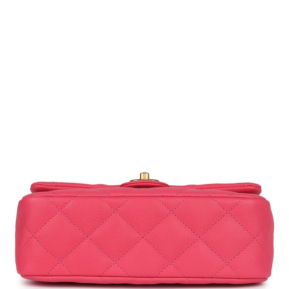 Chanel Medium Sweetheart Crush Flap Bag Pink Caviar Antique Gold Hardware
