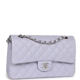 Chanel Medium Classic Double Flap Lavender Caviar Silver Hardware