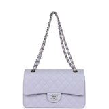 Chanel Medium Classic Double Flap Lavender Caviar Silver Hardware