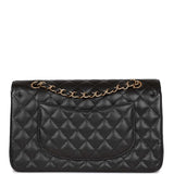 Chanel Medium Classic Double Flap Bag Black Caviar Gold Hardware