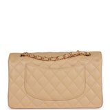 Chanel Medium Classic Double Flap Bag Beige Caviar Gold Hardware