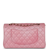 Chanel Medium Classic Double Flap Bag Pink Iridescent Ombre Goatskin Gold Hardware