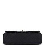 Chanel Medium Classic Double Flap Bag Navy Caviar Light Gold Hardware