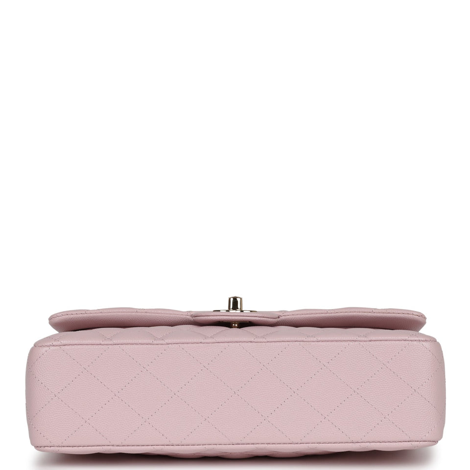 Chanel Medium Classic Double Flap Light Pink Caviar Light Gold Hardware