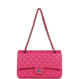 Chanel Medium Classic Double Flap Hot Pink Lambskin Gold Hardware