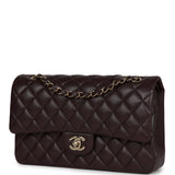 Chanel Medium Classic Double Flap Dark Purple Caviar Gold Hardware