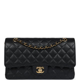Chanel Medium Classic Double Flap Black Caviar Gold Hardware