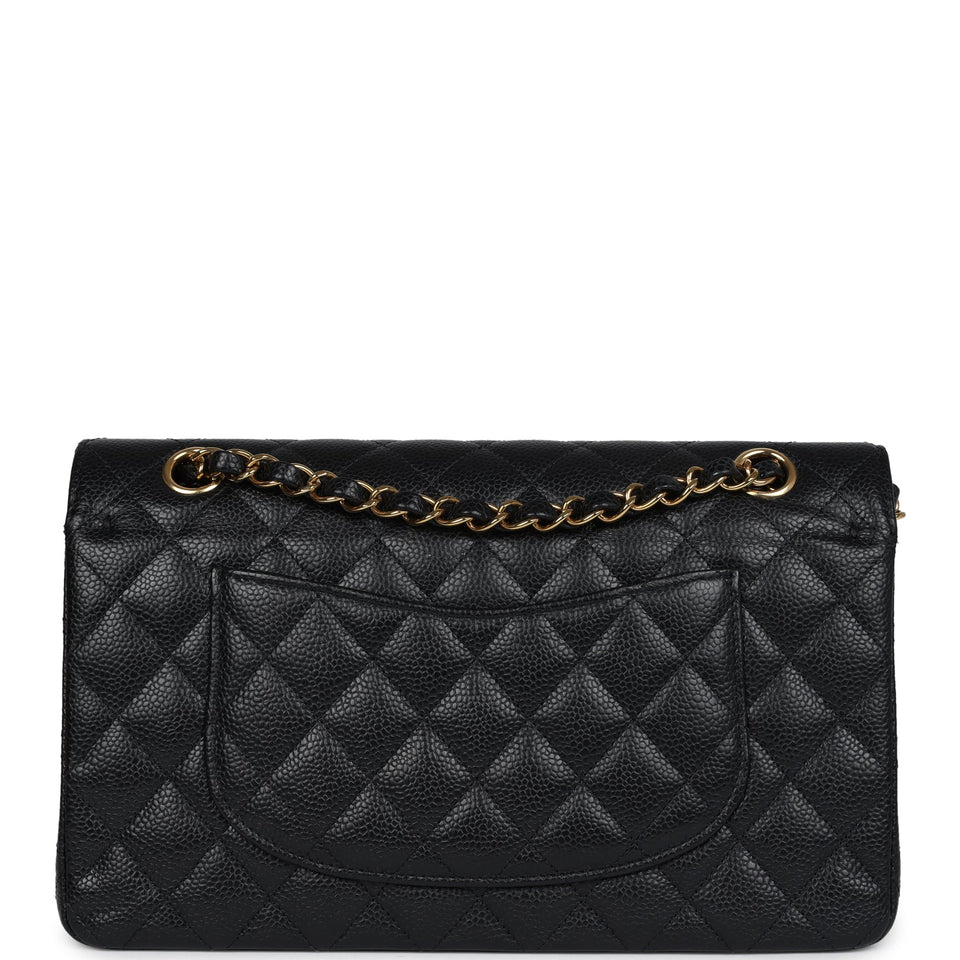 Chanel Medium Classic Double Flap Black Caviar Gold Hardware