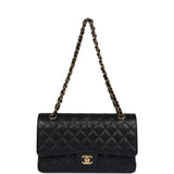 Chanel Medium Classic Double Flap Black Caviar Gold Hardware