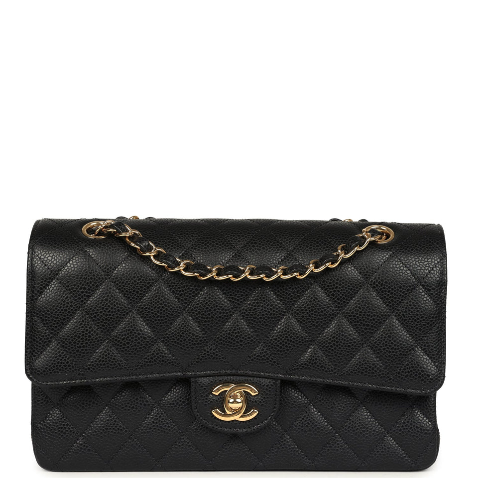 Chanel Medium Classic Double Flap Black Caviar Gold Hardware