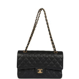Chanel Medium Classic Double Flap Black Caviar Gold Hardware