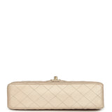 Chanel Medium Classic Double Flap Pearly Beige Caviar Gold Hardware