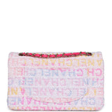 Chanel Medium Classic Double Flap Multicolor Tweed Light Gold Hardware