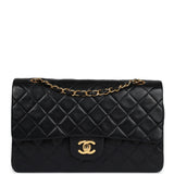 Chanel Vintage Medium Classic Double Flap Black Lambskin Gold Hardware