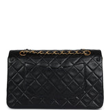 Chanel Vintage Medium Classic Double Flap Black Lambskin Gold Hardware