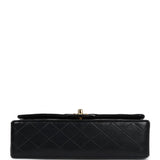 Chanel Vintage Medium Classic Double Flap Black Lambskin Gold Hardware