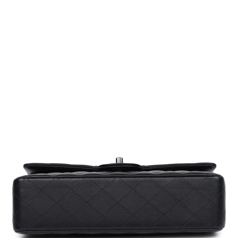 Chanel Medium Classic Double Flap Bag SO Black Lambskin Black Hardware