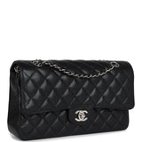 Chanel Medium Classic Double Flap Black Caviar Silver Hardware