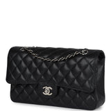 Chanel Medium Classic Double Flap Black Caviar Silver Hardware
