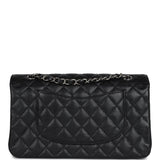 Chanel Medium Classic Double Flap Black Caviar Silver Hardware