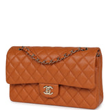 Chanel Medium Classic Double Flap Bag Caramel Caviar Light Gold Hardware