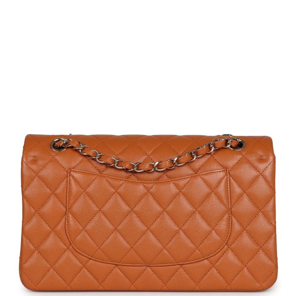 Chanel Medium Classic Double Flap Bag Caramel Caviar Light Gold Hardware