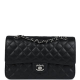 Chanel Medium Classic Double Flap Black Caviar Silver Hardware