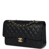 Chanel Medium Classic Double Flap Bag Black Caviar Gold Hardware