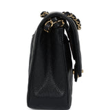 Chanel Medium Classic Double Flap Bag Black Caviar Gold Hardware