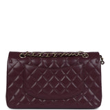 Chanel Medium Classic Double Flap Bag Burgundy Caviar Light Gold Hardware