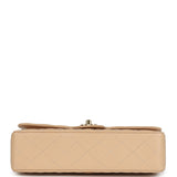 Chanel Medium Classic Double Flap Beige Caviar Gold Hardware