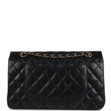 Chanel Medium Classic Double Flap Bag Black Lambskin Gold Hardware