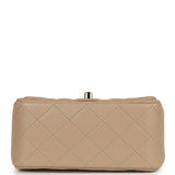 Chanel Mini Square Flap Bag Beige Lambskin Light Gold Hardware