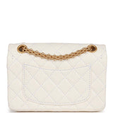 Chanel Mini Reissue 224 2.55 Flap White Aged Calfskin Antique Gold Hardware
