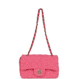Chanel Mini Classic Rectangular Flap Bag Pink Tweed Gold Hardware