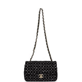 Chanel Mini Classic Rectangular Flap Black and White Tweed Gold Hardware