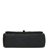 Chanel Mini Rectangular Flap So Black Iridescent Lambskin Black Hardware