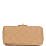 Chanel Pearl Crush Mini Square Flap Beige Lambskin Brushed Gold Hardware