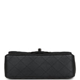 Chanel Mini Rectangular Flap So Black Iridescent Lambskin Black Hardware