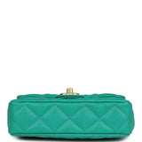Chanel Sweetheart Crush Mini Rectangular Flap Green Caviar Antique Gold Hardware